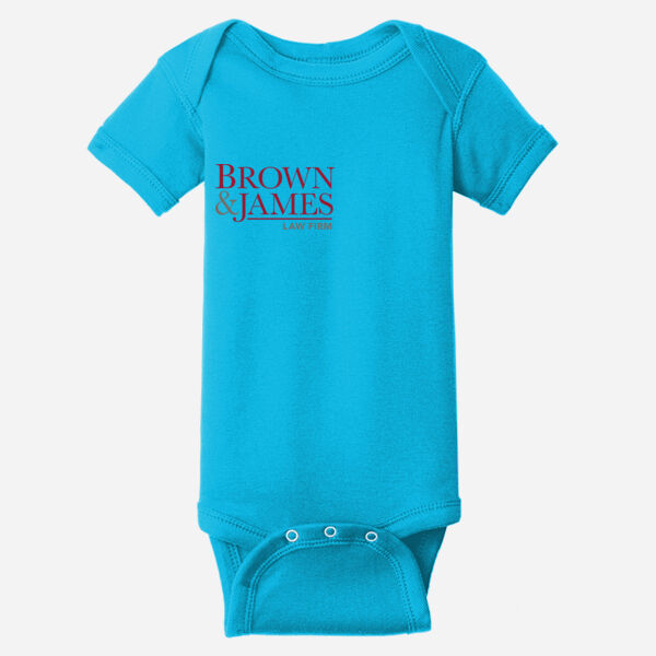 Infant Short Sleeve Baby Rib Bodysuit Thumbnail